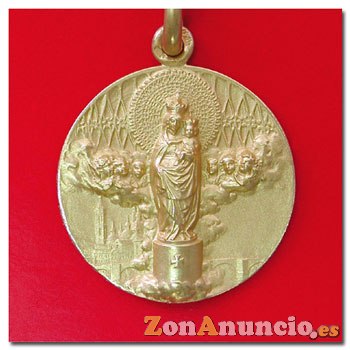 Medallas virgen pilar en oro y plata